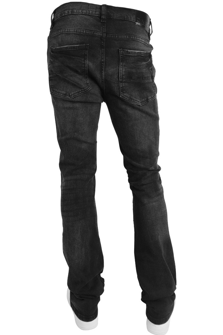 Timeless Stacked Denim (Black) - Zamage