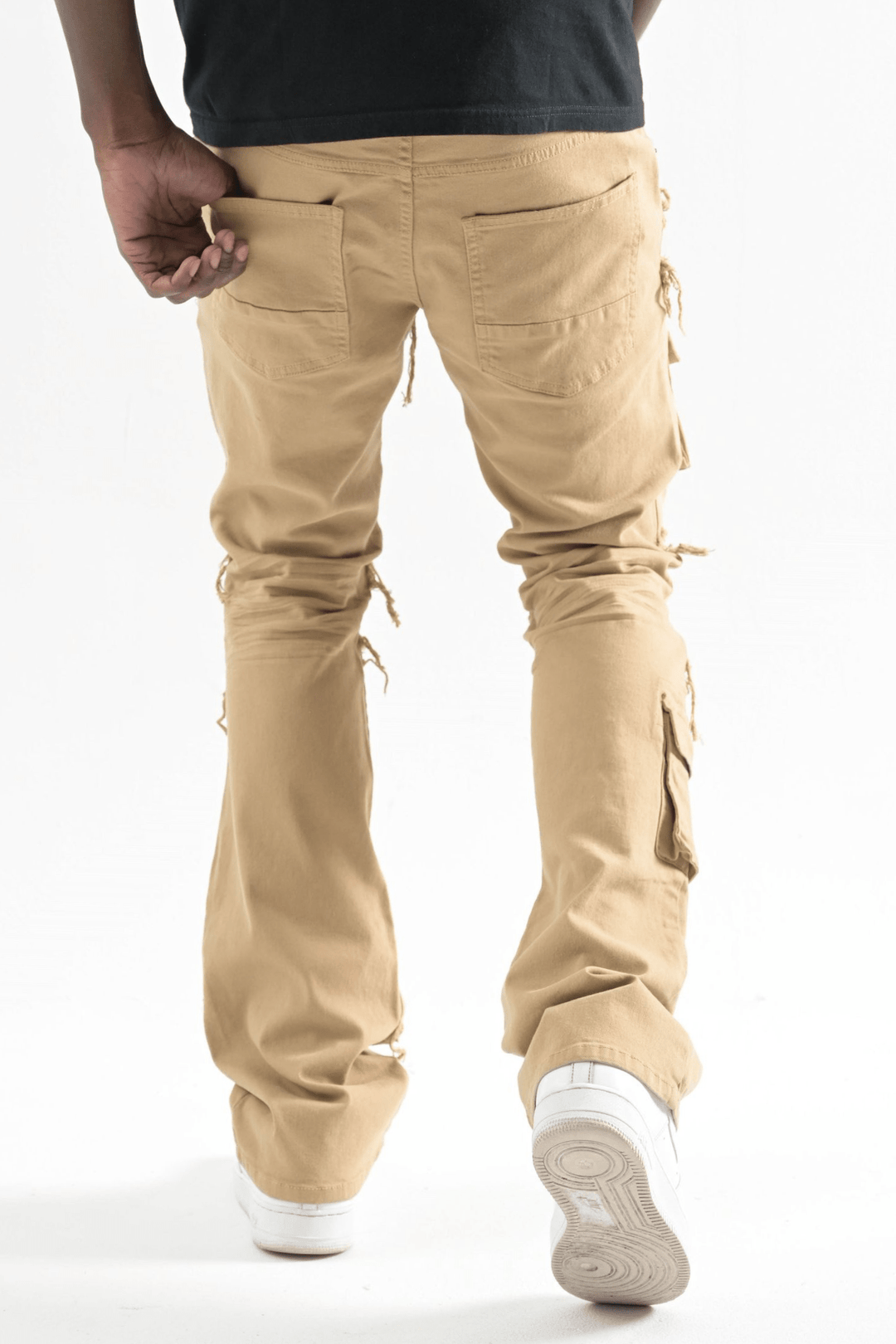 Twill Pocket Stacked Denim (Khaki) (T4109) - Zamage