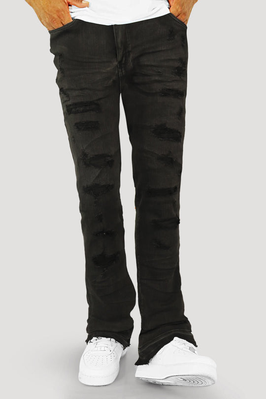 Vertigo Stacked Denim (Black Bleach Wash) (M8280D) - Zamage