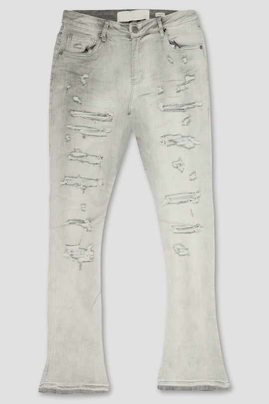 Vertigo Stacked Denim (Grey Bleach Wash) (M8280D) - Zamage