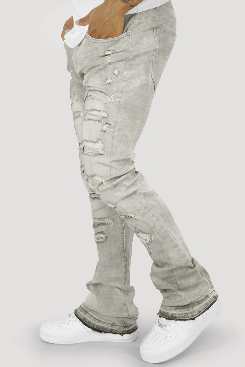 Vertigo Stacked Denim (Grey Bleach Wash) (M8280D) - Zamage