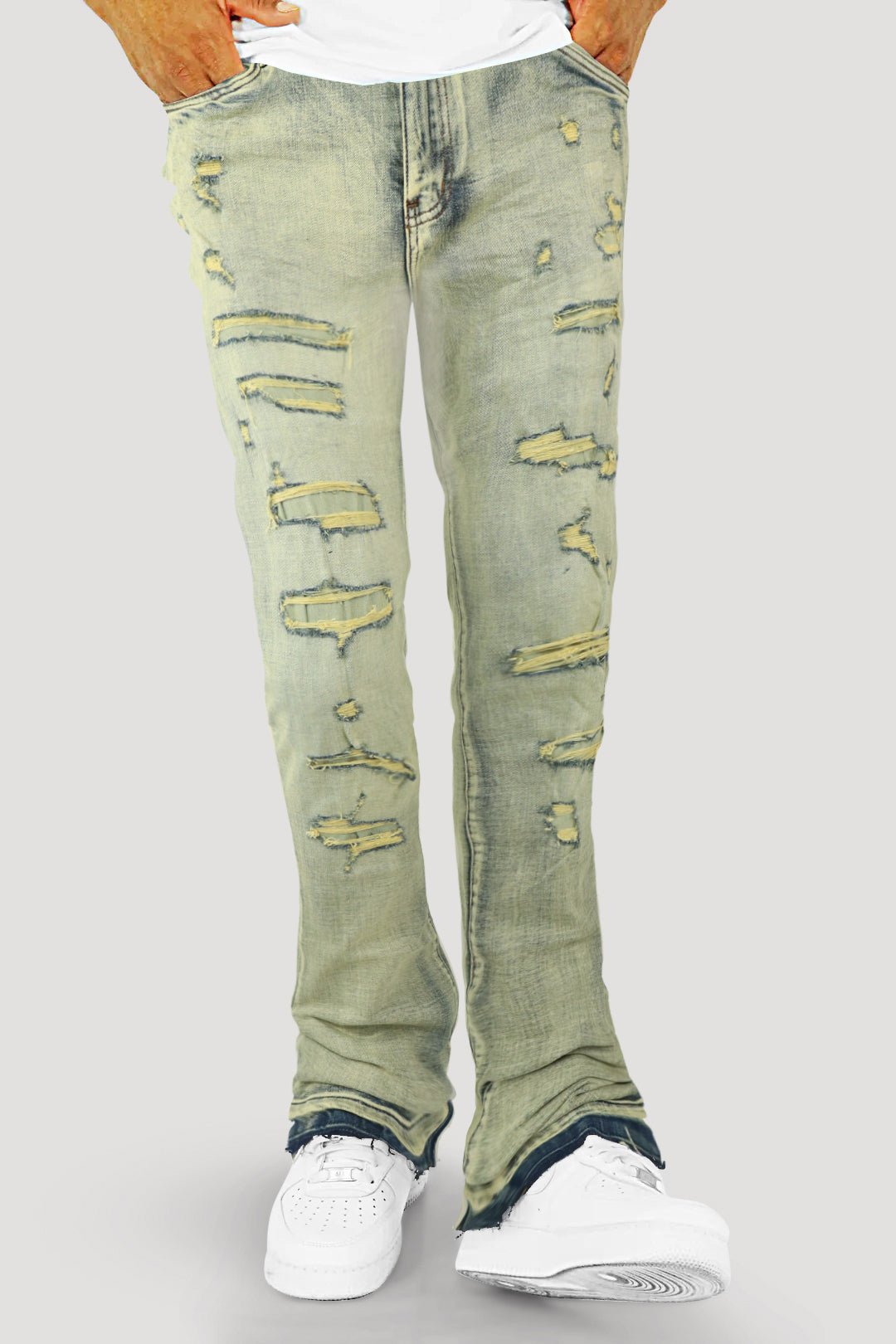Vertigo Stacked Denim (Vintage Wash) (M8280D) - Zamage