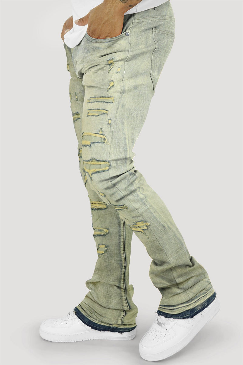 Vertigo Stacked Denim (Vintage Wash) (M8280D) - Zamage