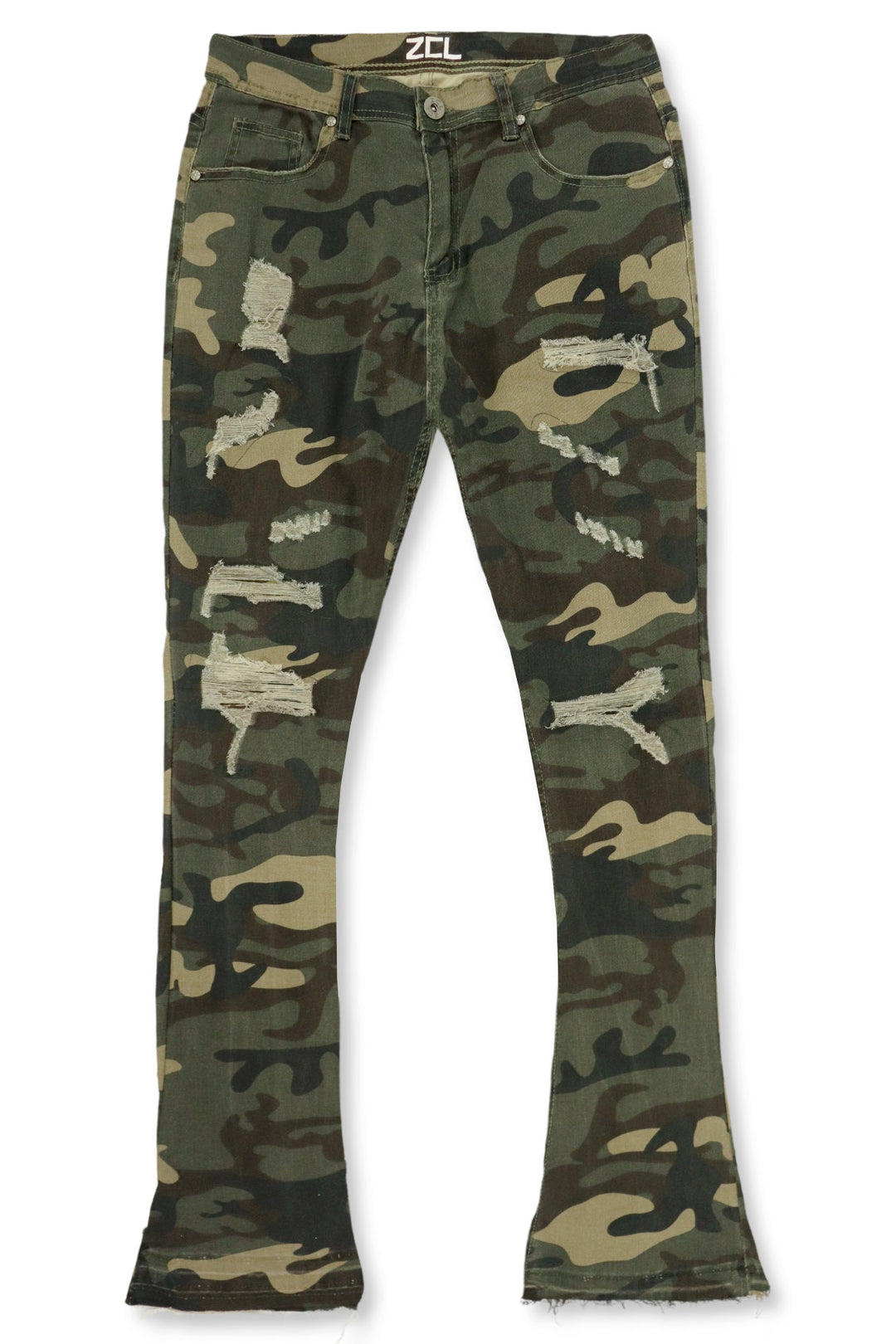 Vortex Ripped Stacked Denim (Camo) - Zamage