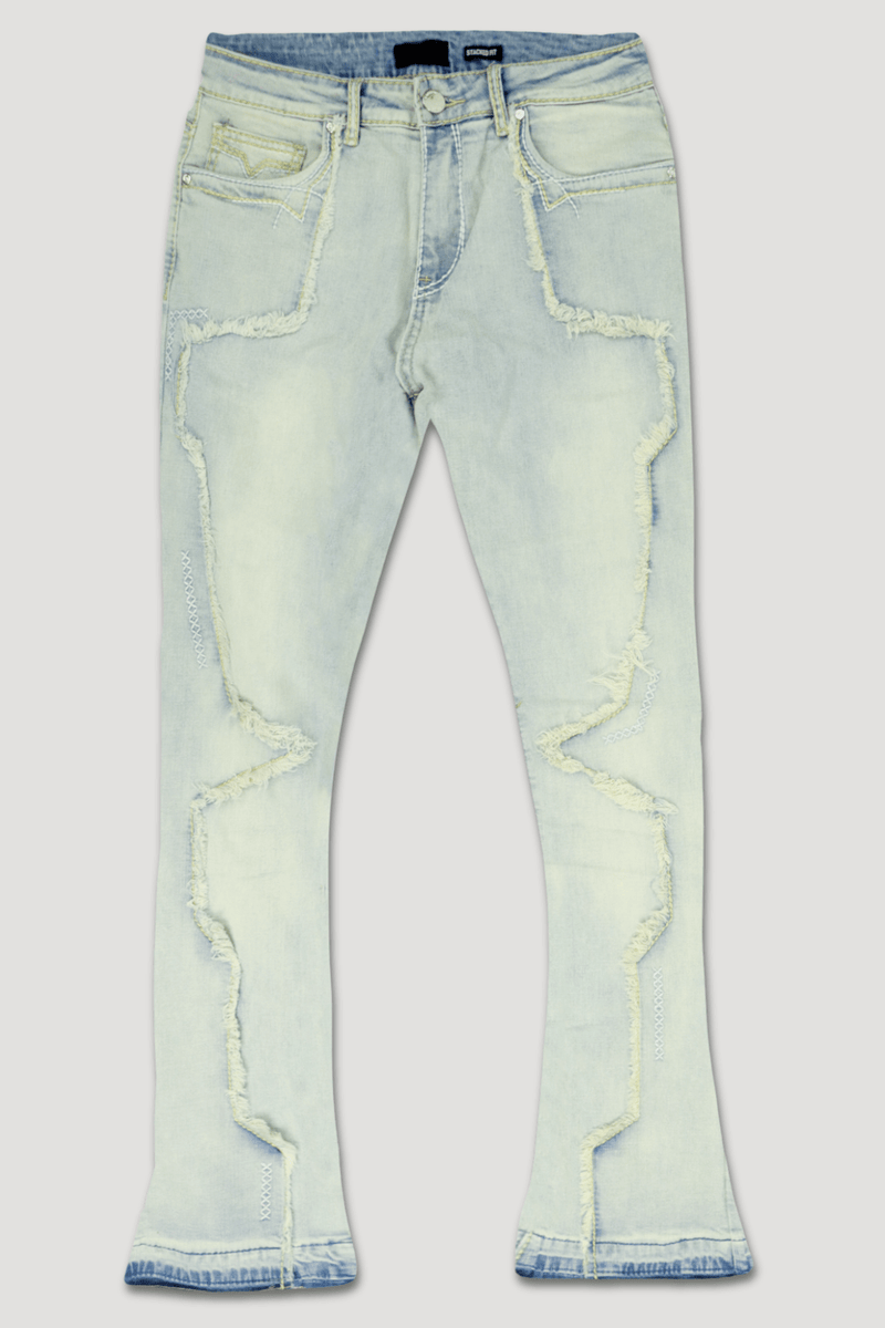 X'D Stitched Stacked Denim (Blue Wash) (M8265D) - Zamage