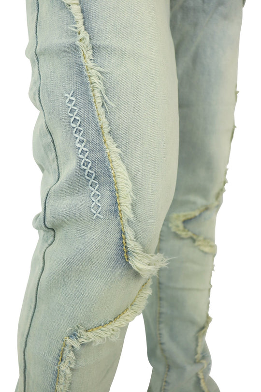 X'D Stitched Stacked Denim (Blue Wash) (M8265D) - Zamage