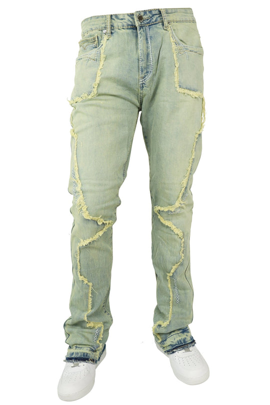 X'D Stitched Stacked Denim (Stone Wash) (M8265D) - Zamage