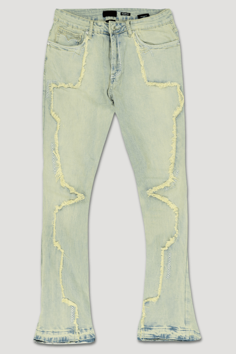 X'D Stitched Stacked Denim (Stone Wash) (M8265D) - Zamage