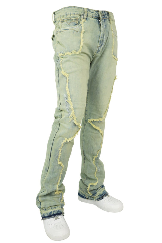 X'D Stitched Stacked Denim (Stone Wash) (M8265D) - Zamage