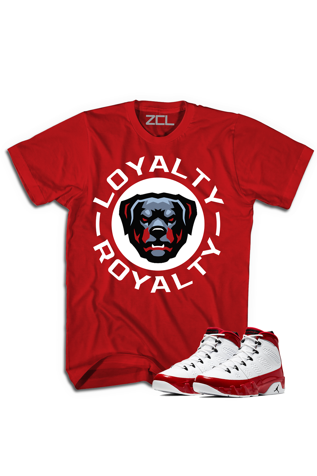 ZCL Loyalty-Royalty "Air Jordan 9 Gym Red" HookUp  Tee Red - Zamage