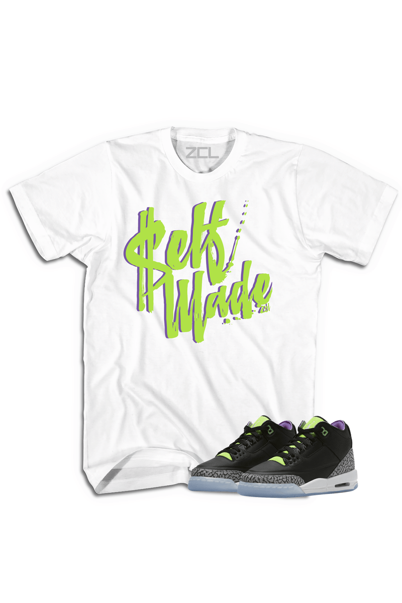 Air Jordan 3 GS "Self Made" Tee (Electric Green) - Zamage