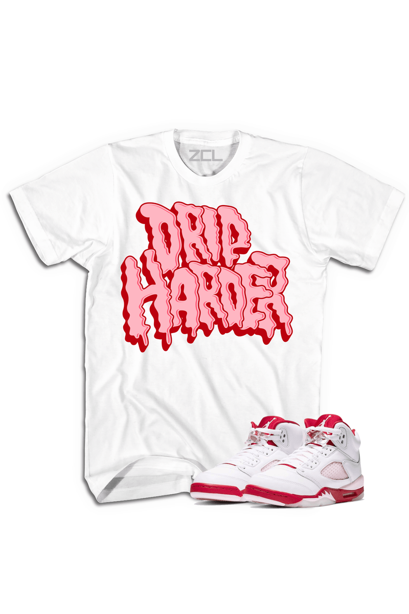 Air Jordan 5 GS "Drip Harder" Tee (Pink Foam) - Zamage