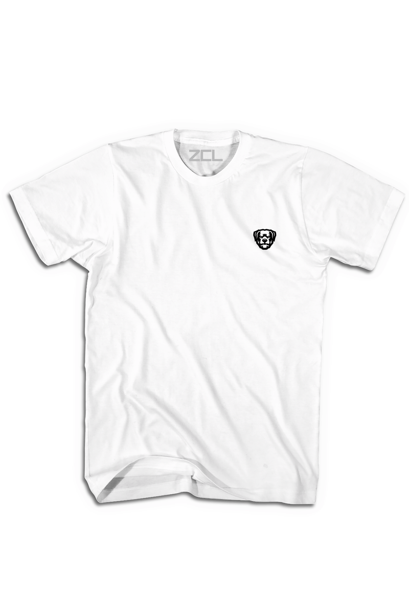 Embroidered ZCL Logo Tee (White - Black) - Zamage