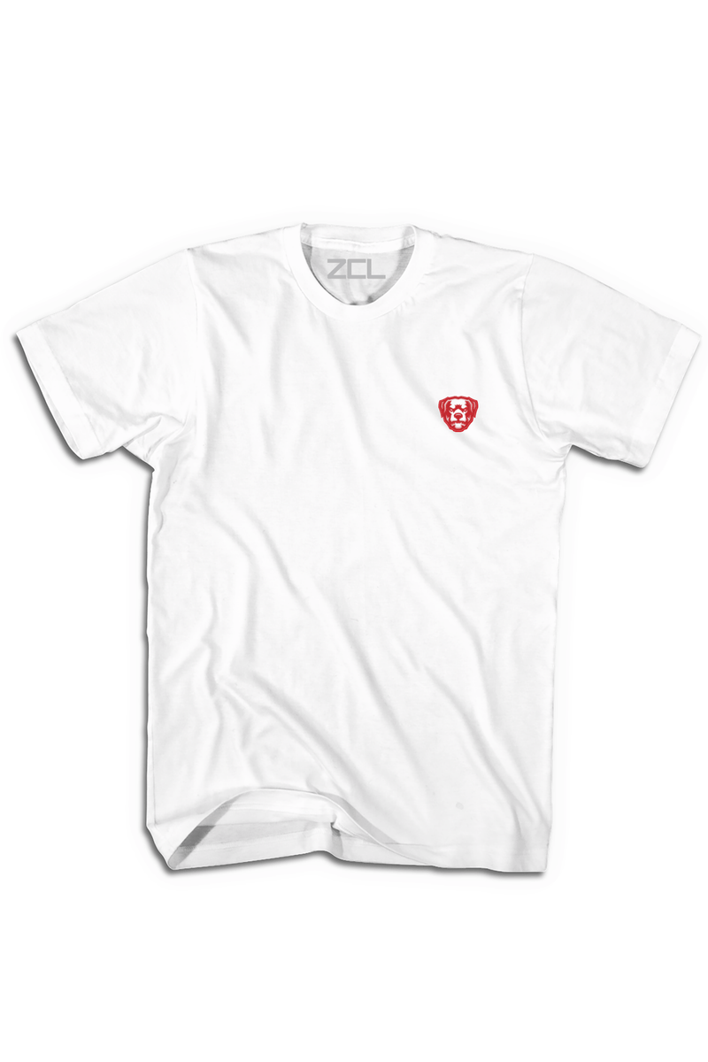 Embroidered ZCL Logo Tee (White - Red) - Zamage
