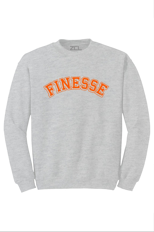Finesse Crewneck Sweatshirt (Orange Logo) - Zamage