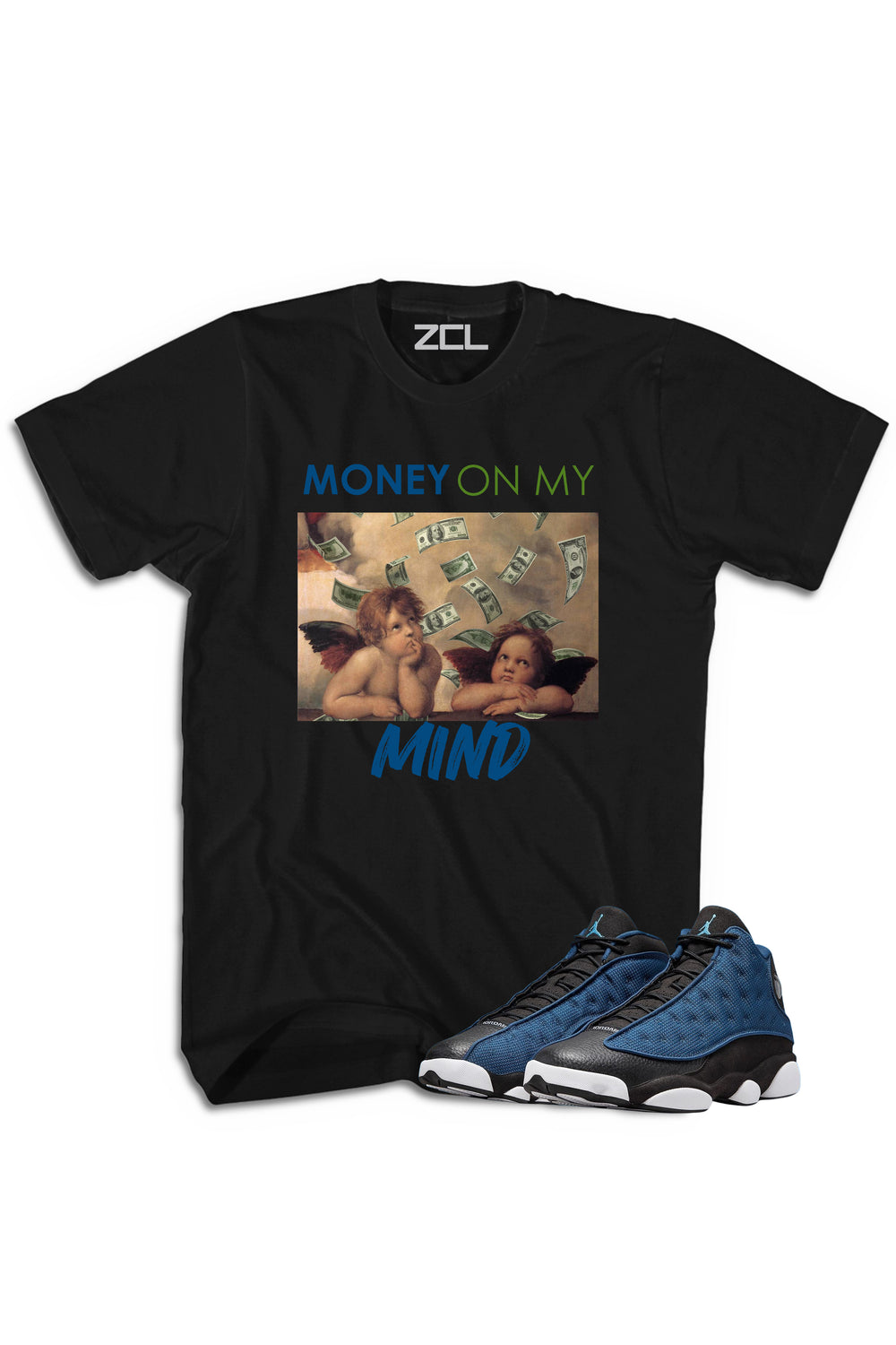 Air Jordan 13 "Money On My Mind" Tee Brave Blue - Zamage
