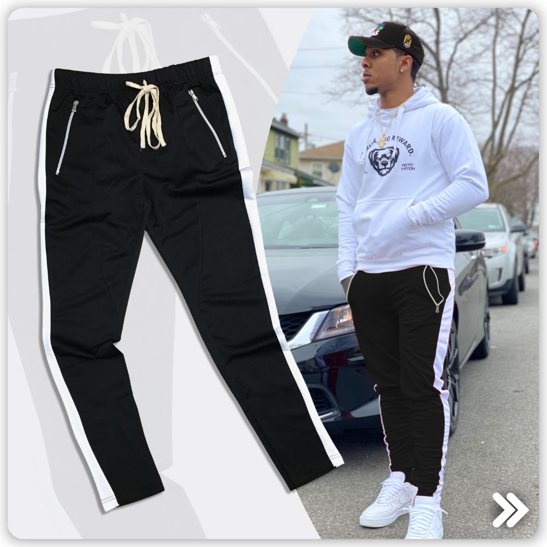 Why Black & White Track Pants are a Streetwear Essential