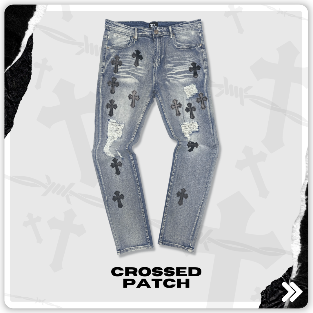 Crossed Patch Denim Trend: Elevating Streetwear with a Touch of Edge