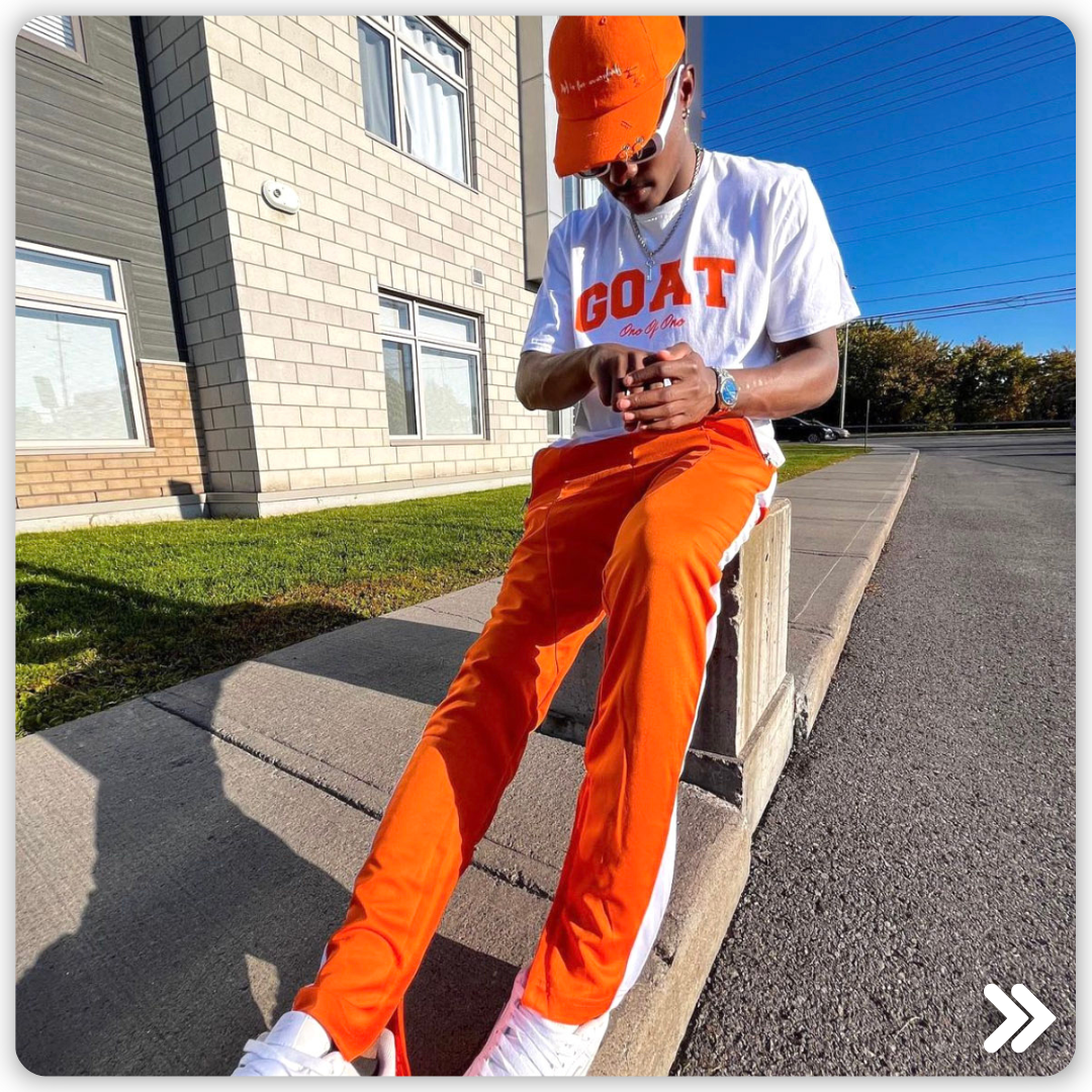 Unleashing Vibrance with Zamage Orange Track Pants