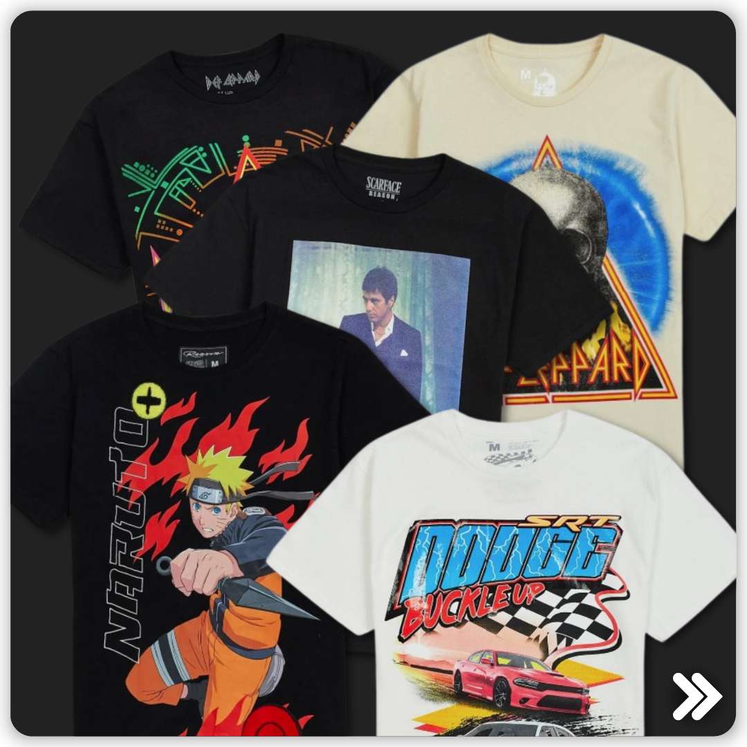 This Just In: Racing, Anime, & Band Tees!