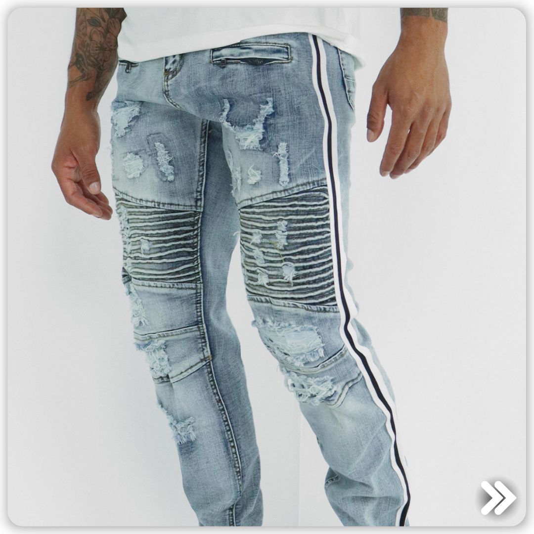 Unleash Your Edge with Zamage's Moto Denim Collection
