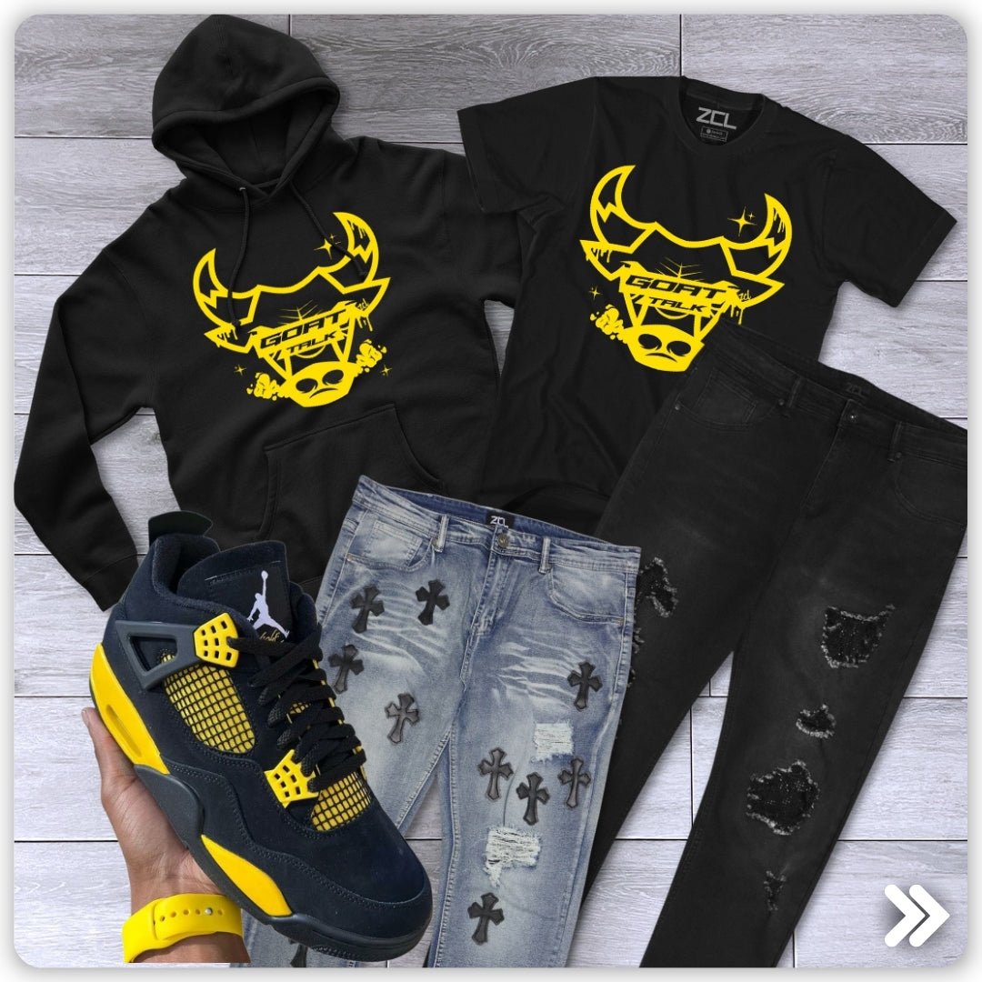 Unleash Your Style with Zamage's Air Jordan 4 Thunder Hookup Tees - Zamage