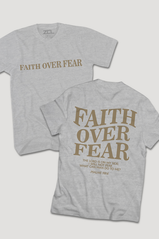 Faith Over Fear Tee (Gold Logo)