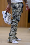 Vortex Cargo Stacked Denim (Woodland Camo)