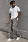 Liberty Edge Stacked Denim (Grey Wash)