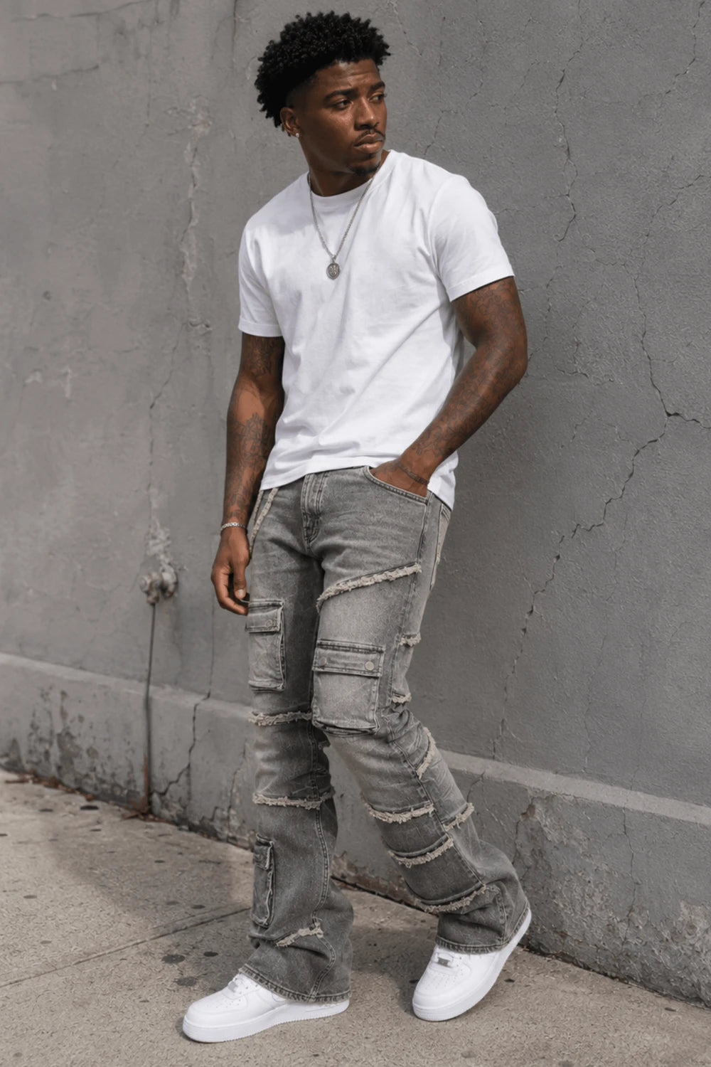 Liberty Edge Stacked Denim (Grey Wash)
