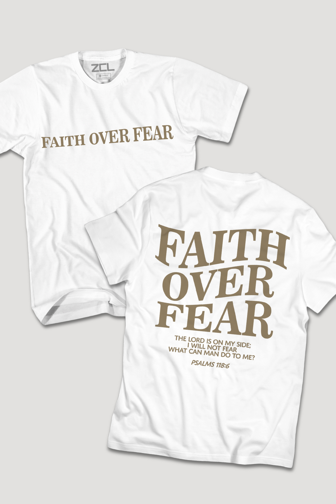 Faith Over Fear Tee (Gold Logo)