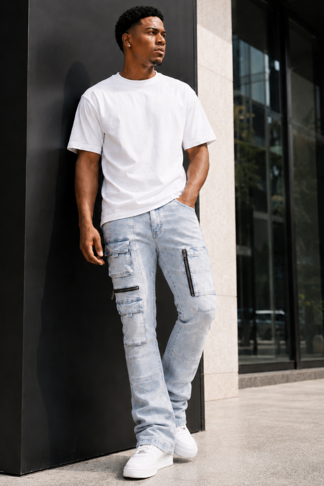 Exclusive Stacked Denim (Iced Blue Wash) (L7095)