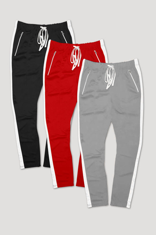 3-Pack Bundle | Premium Side Stripe Track Pants