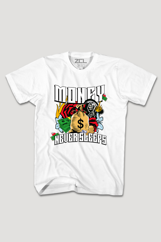 Money Never Sleeps Tee (Multi Color Logo)