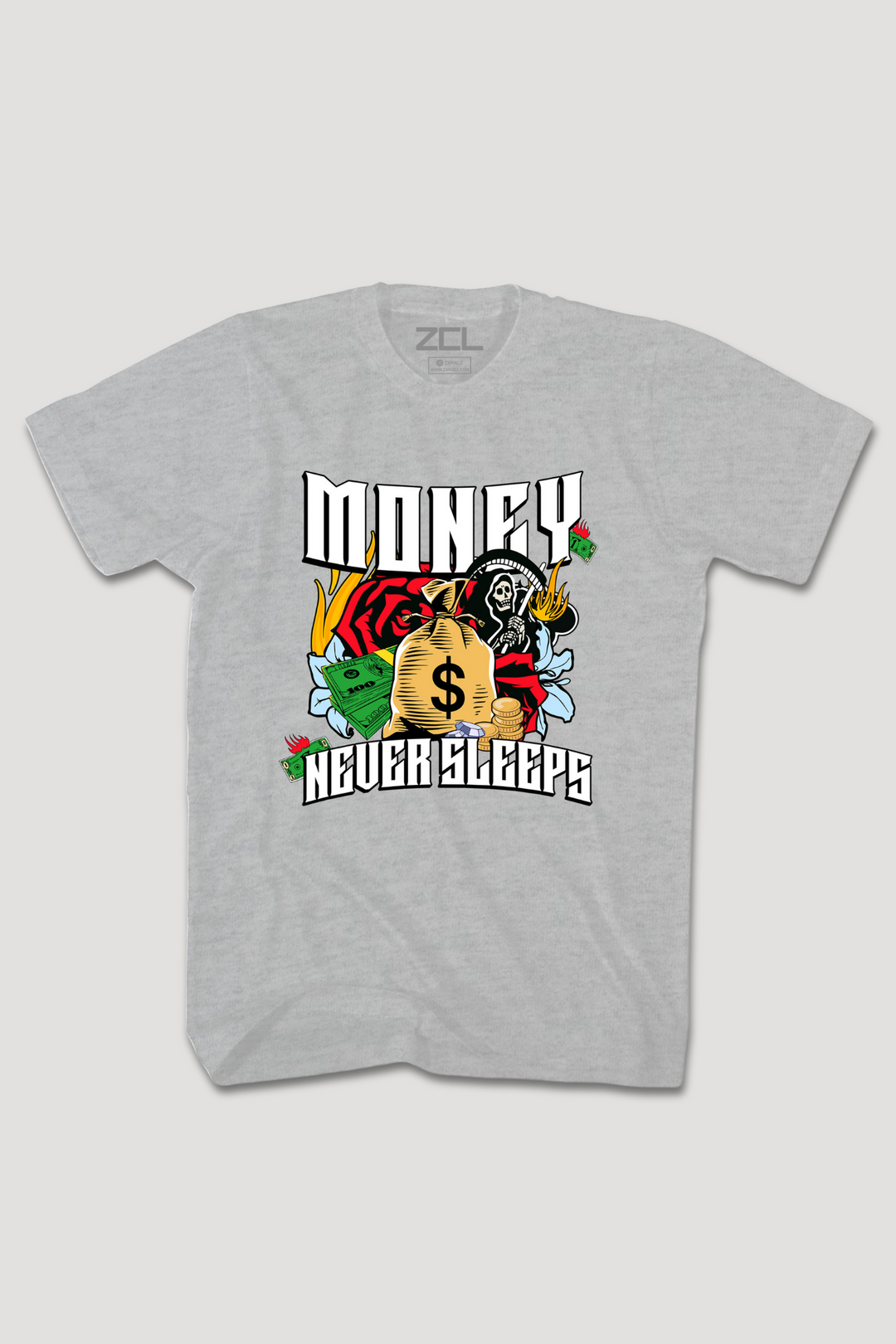 Money Never Sleeps Tee (Multi Color Logo)