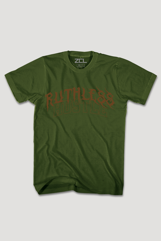 Ruthless Hustle Tee (Brown Logo)