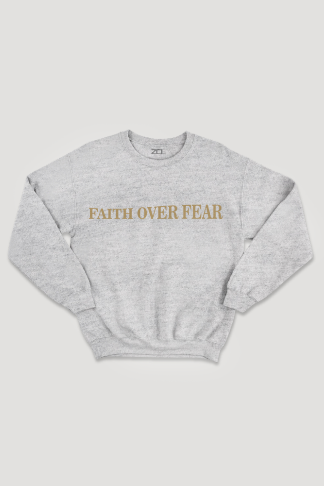 Faith Over Fear Crewneck Sweatshirt (Gold Logo)