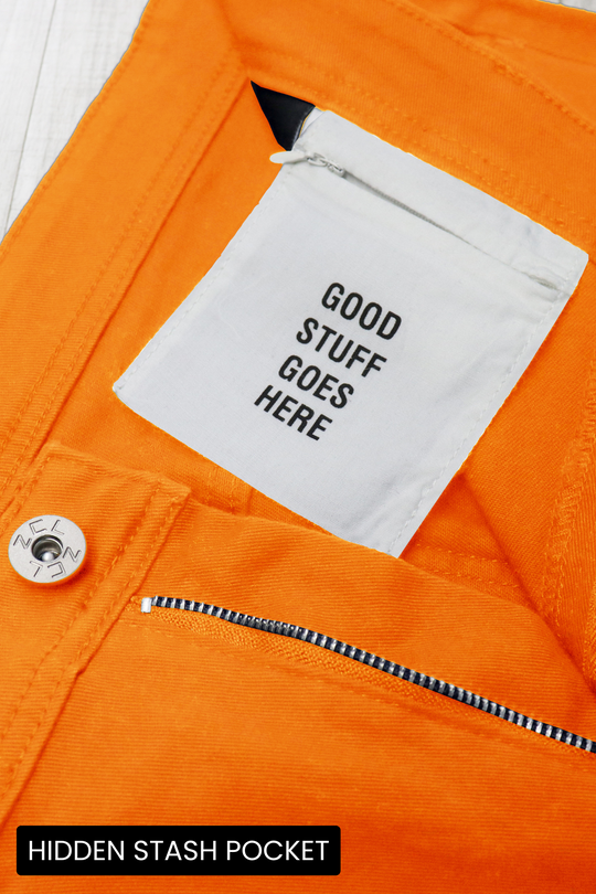Vortex Cargo Stacked Denim (Orange)