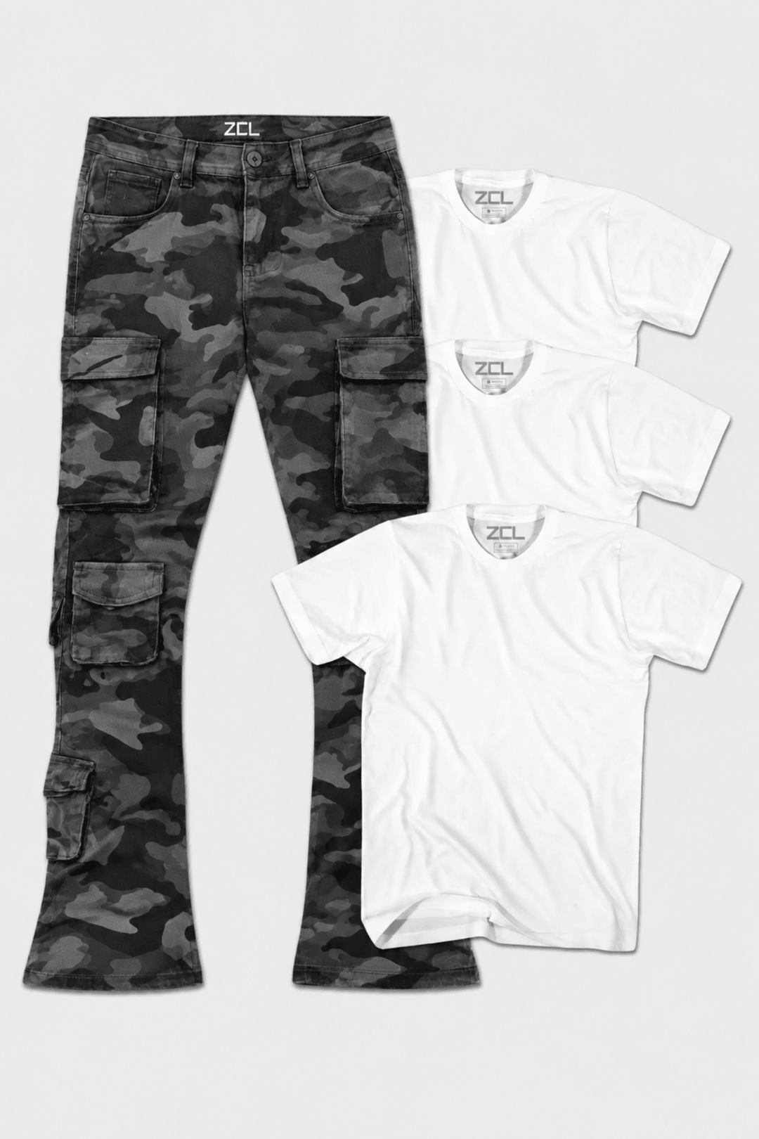 3 Clean Tees for $5 + Black Camo Cargo Vortex - Zamage