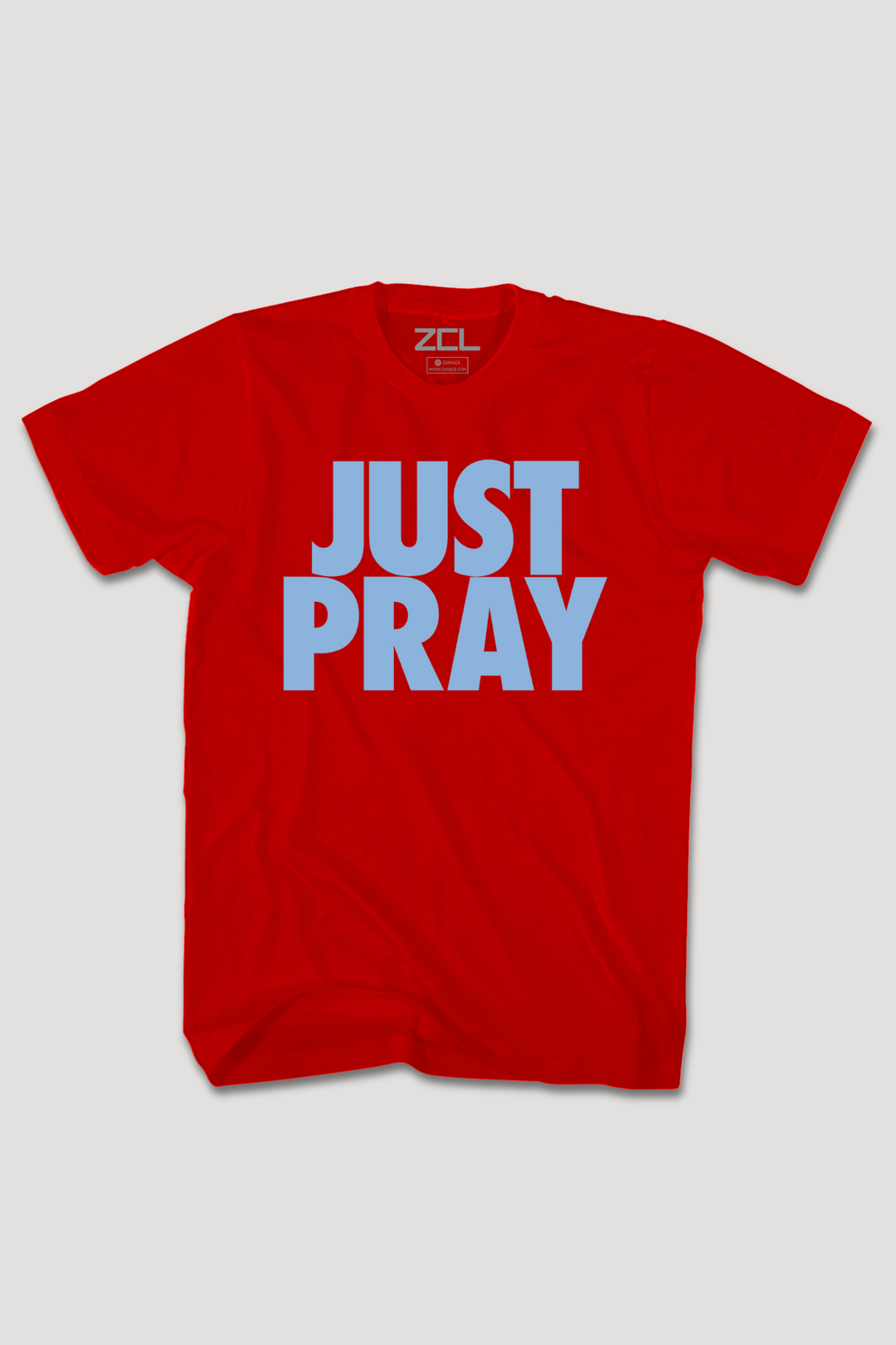 Just Pray Tee (Powder Blue Logo)