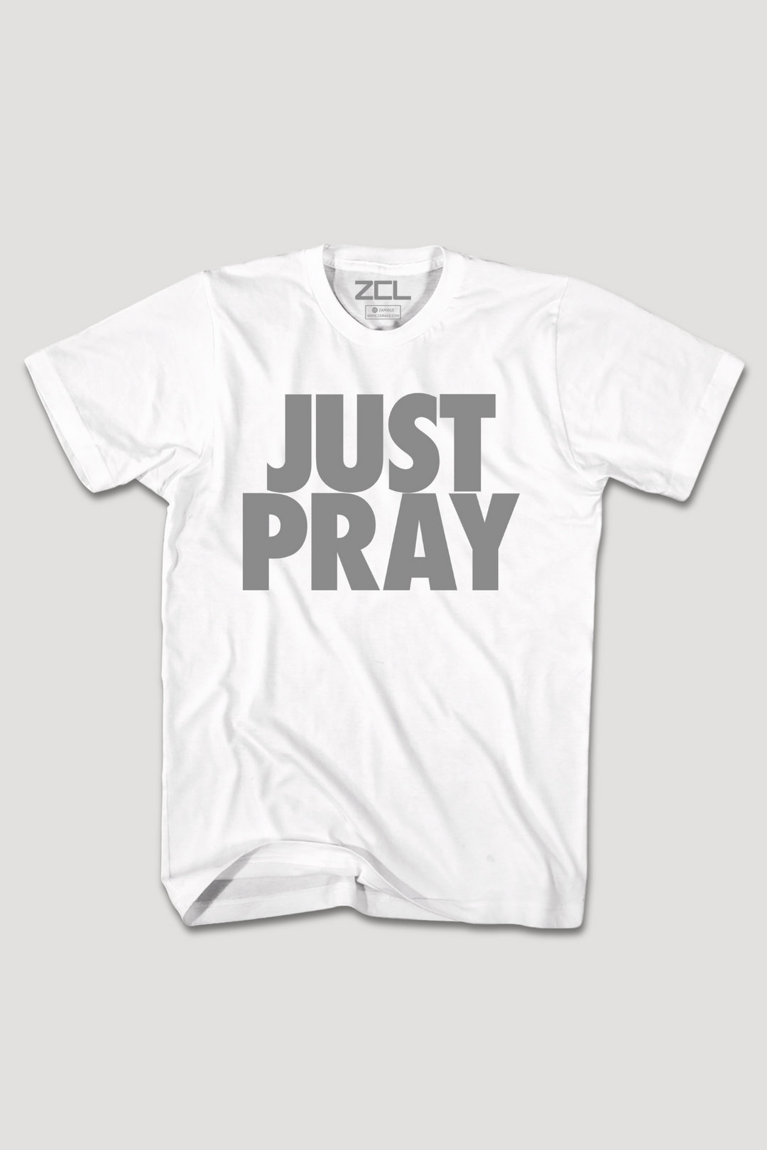 Just Pray Tee (grijs logo)