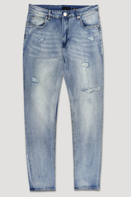 Distressed Denim (Blue Wash) (M8344D) - Zamage