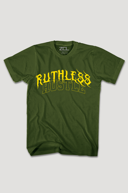 Ruthless Hustle Tee (Yellow Logo)