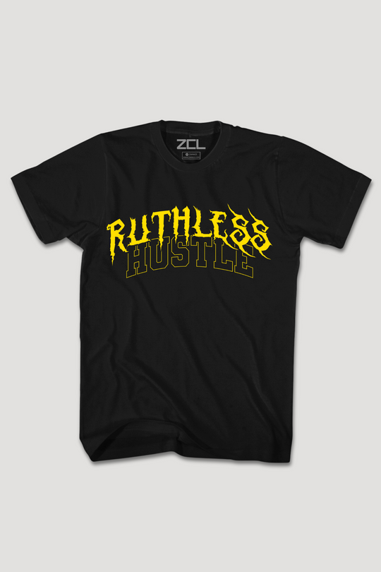 Ruthless Hustle Tee (Yellow Logo)