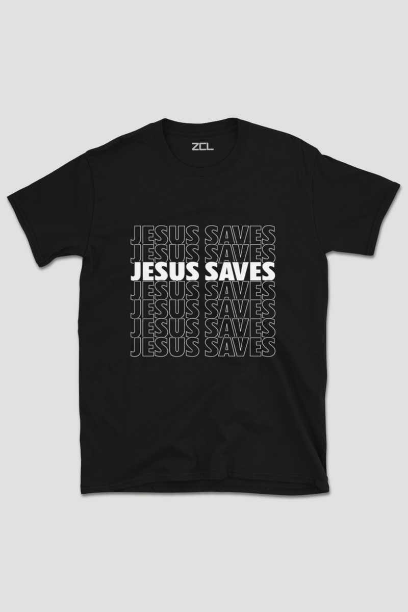 Jesus Saves Tee (White Logo)