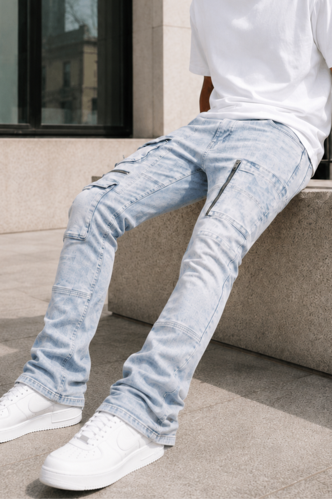 Exclusive Stacked Denim (Iced Blue Wash) (L7095)