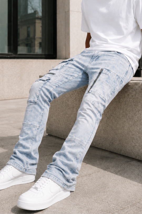 Exclusive Stacked Denim (Iced Blue Wash) (L7095)