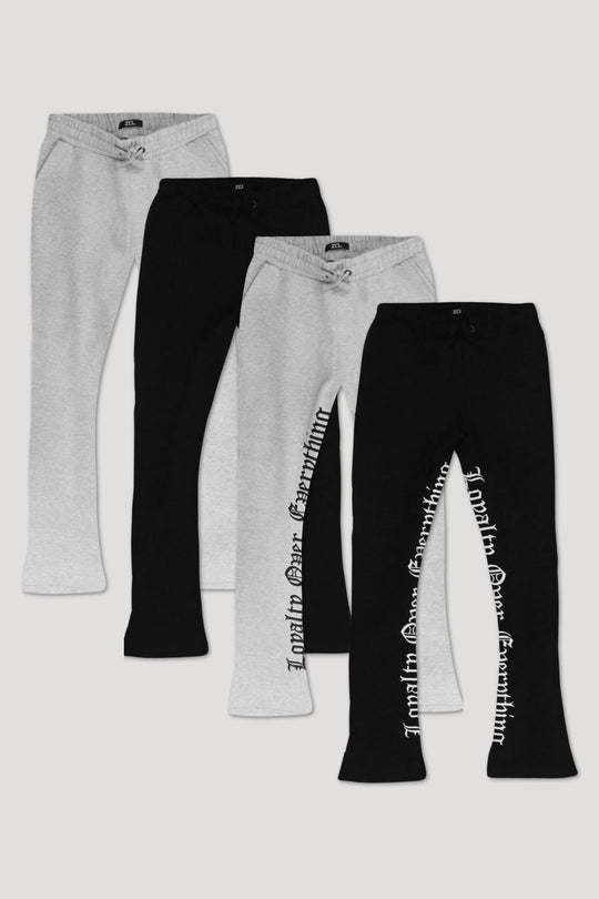 4-Pack Bundle | Fleece Stacked Pants