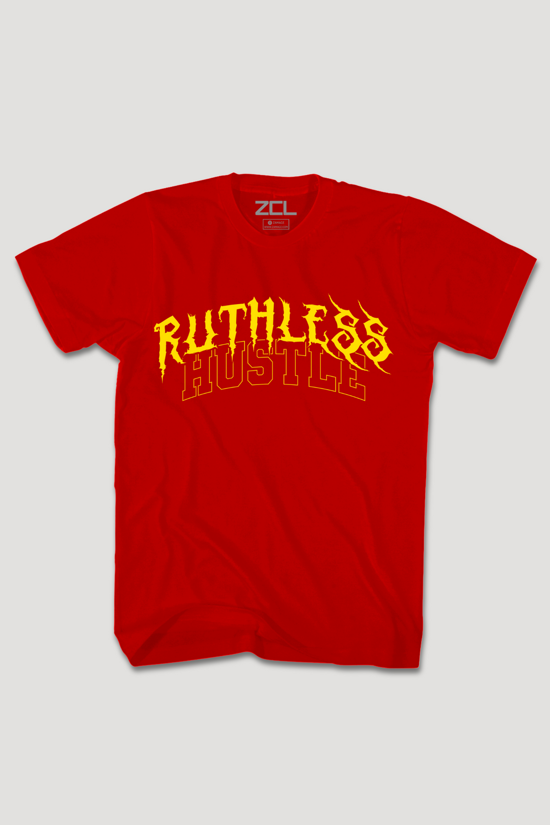 Ruthless Hustle Tee (Geel Logo)