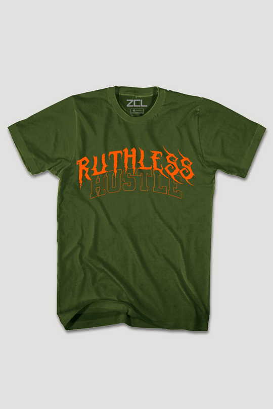 Ruthless Hustle Tee (oranje logo)